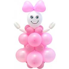 Festartikler Folat hantverkskit Baby Girl 95 x 60 cm latexrosa