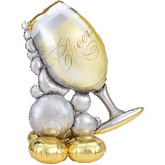 Amscan AirLoonz Gold Ballon Skulptur