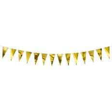 PartyDeco Guld flagbanner