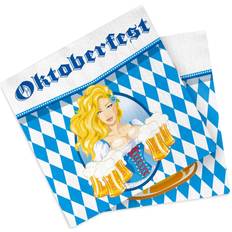 Oktoberfest Borden, Kopjes & Bestek Sassier Oktoberfest Bierpullen Servetten 33x33cm 20 stuks