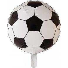 Zwart Dieren & Personage Ballonnen Qualatex Folieballon Voetbal 46cm