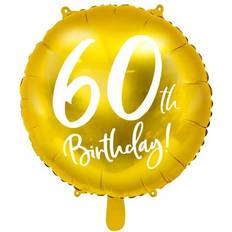 Valentinsdag Balloner PartyDeco 60 Års Fødselsdags Ballon, Guld