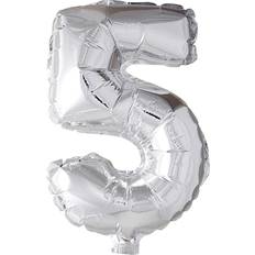 Folieballong Silver 5