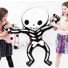 Sort Dyre- & Figurballoner PartyDeco Skellet folie ballon