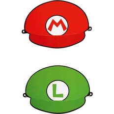 Amscan 8 Faux Chapeaux Mario et Luigi