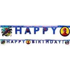 Globos Banneri Spiderman Happy Birthday 2m
