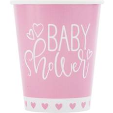 Paper Cups Hearts Baby Shower 8-pack