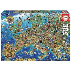 Rompecabezas Clásicos Educa Crazy Map of Europe 500 Pieces