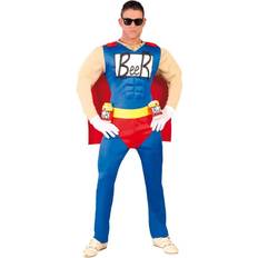 Fancy Dresses Fiestas Guirca Mens Beer Superhero Fancy Dress Costume Stag Party Extra Large
