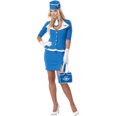 California Costumes Sexy Retro Stewardess Costume for Women Flight Attendant