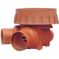 Uponor PP rense- & inspektionsbrønd 600/200mm T4 lige gennemløb og H tilløb