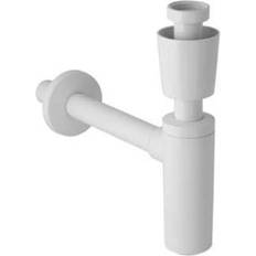 Sifone a bottiglia Trappole Geberit Accessori Sifone con partizione per lavabo, uscita orizzontale, d 40 mm, g 1 1/4, bianco alpino 151.035.11.1