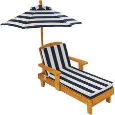 Blau Kindermöbel Kidkraft Outdoor Chaise with Umbrella