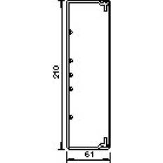 OBO Bettermann OBO Kabelkanal WDK – Kanalbund med låg, 61 x 210 mm (WDK60210) renhvid 2 meter