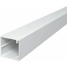 OBO Bettermann OBO Kabelkanal WDK – Kanalbund med låg, 60 x 60 mm (WDK60060) renhvid 2 meter