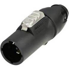 Black Electrical Cables Neutrik NAC3MX-W-TOP Mains connector Plug, straight Total number of pins: 3 PE 1 pc(s)