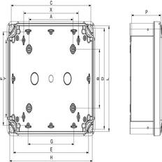 Schneider Electric Kasse abs 192X164X105 gråt låg