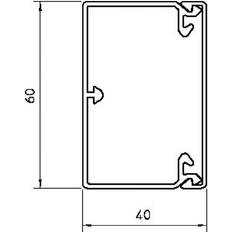 Solar Plus KABELKANAL 40X60 MM PERLEHVID, RAL 9010