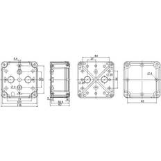 Schneider Electric Kasse abs 116X116X62 gråt låg