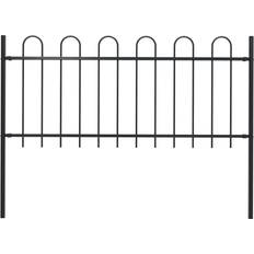 Musta Aidat vidaXL Garden Fence with Hoop Top 170x130cm