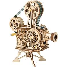 Mekanisk 3D byggesæt i træ, filmfremviser