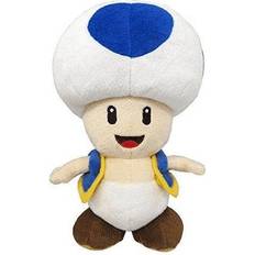 Nintendo Super Mario Blue Toad Stuffed Figurine multicolor