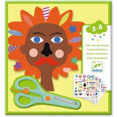 Plastique Autocollants Djeco Creer avec des stickers Coiffeur