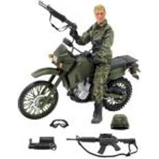 Kawasaki leksaker Kawasaki KLR 650 Militær Motorcykel 1:6 med Action Figur 30.5cm