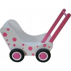 Toys dockvagn rosa Van Dijk Toys Dockvagn Dots 56 Cm Vit/Rosa