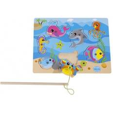 Hout Beeldjes Fish game 30x22cm wood