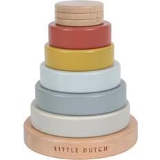 Juguetes apilables Little Dutch Anillos De Madera Apilables Montessori Pure&Nature