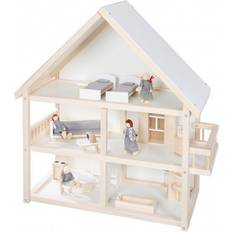 Roba Doll's House, Doll's Villa Including Furniture and Dolls, Girls Toy, Natural Wood, 9457BC