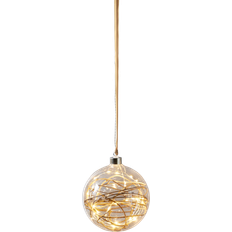 Transparente Luces de Navidad Star Trading Bauble Glow Lámpara de Navidad 16cm