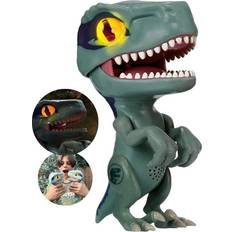 Blue velociraptor Jurassic World Trigger Chomper Velociraptor Blue interaktiv dinosaurie med ljud och ljus 20 cm