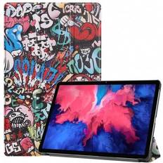 Lenovo TAB Surfplattaskal MTK Tri-fold Fodral till Lenovo Tab P11 TB-J606F Graffiti