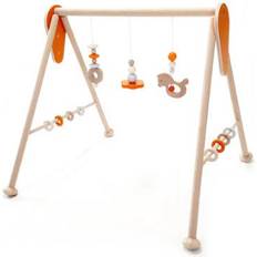 Spielbögen Hess 13385 Babyspielgerät "Pferd" nature orange Gym aus Erzgebirge Holz