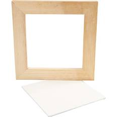 Creativ Company Schilderaccessoires Creativ Company Framed Canvas Panel, depth 1,5 cm, size 20,8x20,8 cm, white, 1 pc