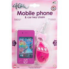 Mobiltelefon barn leksaker VN Toys 4 Girlz Mobiltelefon Och Bilnycklar, Mörk