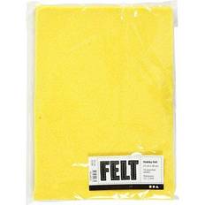 Geel Papieren Creativ Company Craft Felt, A4, 210x297 mm, thickness 1,5-2 mm, yellow, 10 sheet/ 1 pack