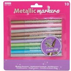 Sense Markers Sense Fiberpennor, Metallic Markers,10-pack