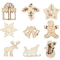 Creativ Company Wooden decorations, christmas, size 28 mm, 45 pc/ 1 pack