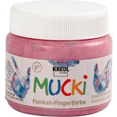 Rosa Fingerfärger Mucki Fingerfärg, metallicrosa, 150 ml/ 1 burk