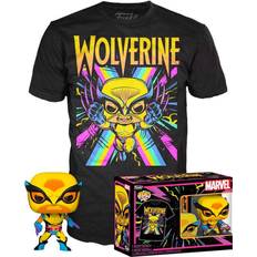 Marvel Figurines Marvel Black Light Wolverine POP! & Tee Funko Pop! mottled grey