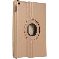 MTK Apple iPad 10.2 Tabletetuier MTK Apple Ipad 10.2 2021/2020/2019 Litchi Texture Stand Case Guld Gold