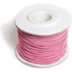 Billiga Resårband Elastiskt Snöre Rosa 1,2mm 25m