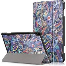 Lenovo TAB Surfplattafodral MTK Tri-fold Fodral till Lenovo Tab P10 Colorful Leaves