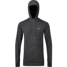 Reflectors Jumpers Ronhill Life Seamless Hoodie Men - Black Marl