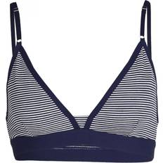 Merinowolle BHs Icebreaker Women's Merino Siren Bra - Royal Navy/Snow Stripe