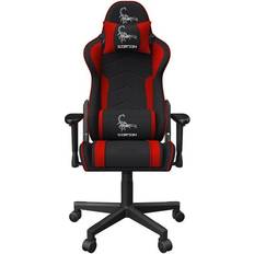 Aluminium Gamer stole Gembird Scorpion Fabric Gaming Chair - Black Mesh/Red Mesh