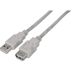 Aisens USB A-USB A 2.0 M-F 1m